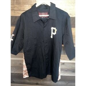 Pittsburg Pirates Baseball Camo JH Design Shirt Snap Buttons XL